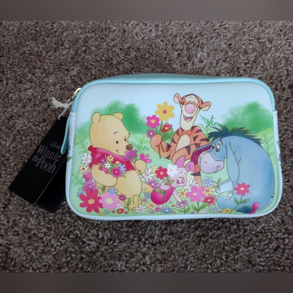 Disney Winnie the Pooh Floral Cosmetic Bag - Yellow, Pink, Blue